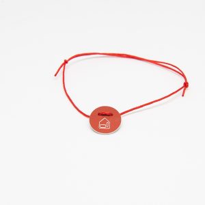 casa bracelet round piros karkötő